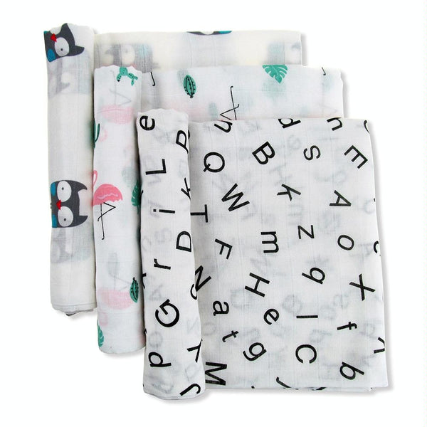 Cartoon Baby Soft Gauze Quilt Swaddle Cotton Bath Towel 117 X 117cm, Style:  Potted Plant