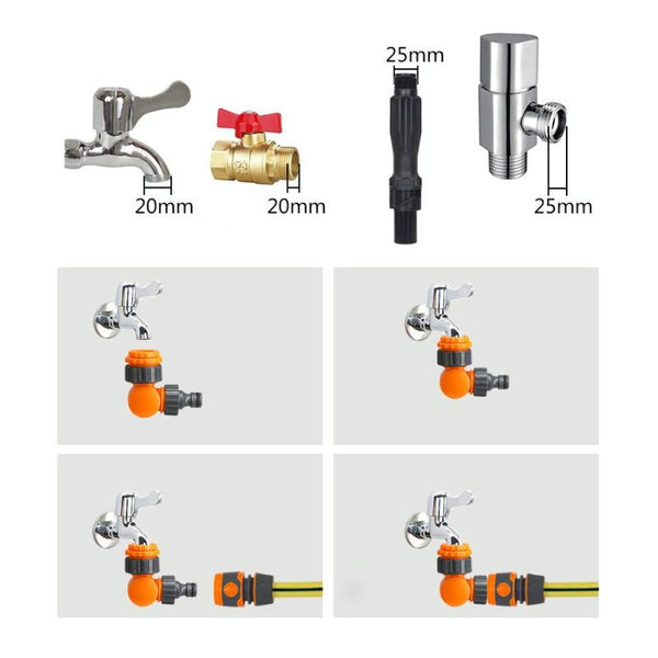 Washing Machine Faucet Connector 180 Degree Swivel Adapter, Specification: Adapter+6 Points Water Connection
