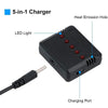 One To Five 3.7V Lithium Battery USB Charger For X5C Aircraf(XH2.54 Port)