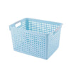 Plastic Storage Basket Desktop Sundry Organizer Frame Toys Kitchen Snacks Storage Box, Style: Deep Small Blue