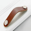 Kitchen Cabinet Wardrobe Leather Door Handle Drawer Pull, Specification:Light Coffee 96