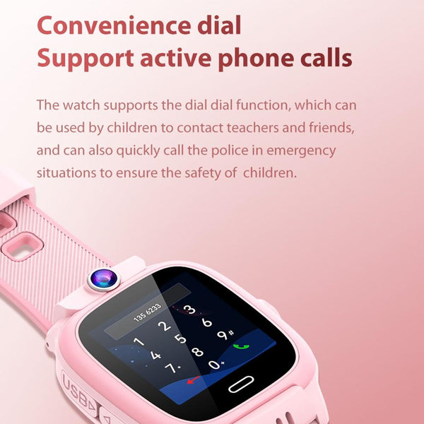 Y36 1.44-inch 4G Video Call Waterproof Smart Children Phone Watch with SOS Function(Pink)