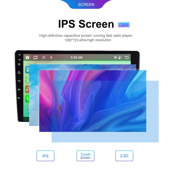 7 inch 6+128G Android Universal HD Large Screen Car Bluetooth Player Android GPS Navigation Integrated Machine(Standard+AHD Camera)