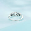 SCR891 Sterling Silver S925 Hollow Circle Chain Ring(No.7)