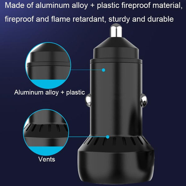 IBD352 Aluminum Alloy Dual Interface Car Charger, Spec: QC3.0 30W+PD 3.0 30W
