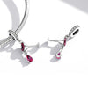 S925 Sterling Silver Shaking Wine Glass Pendant DIY Bracelet Necklace Accessories