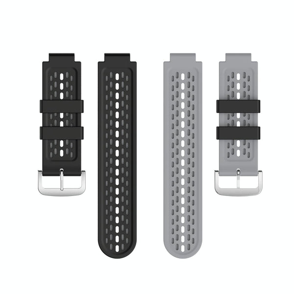 For Garmin Approach S2 / S4 Two-color Silicone Watch Band(Black Grey)