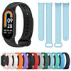 For Xiaomi Mi Band 8 Solid Color Silicone Plug Replacement Watch Band(Black)