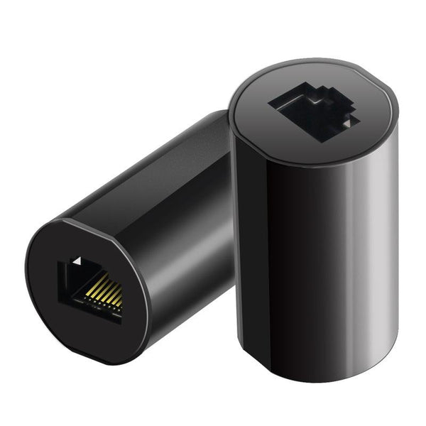 YM88013-Y Lightning Protection Version Network Straight-Through Head RJ45 Network Cable Double Pass Head(Black)