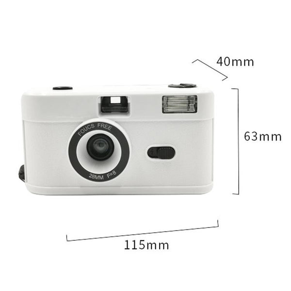 R2-FILM Retro Manual Reusable Film Camera for Children without Film(Black+Purple)