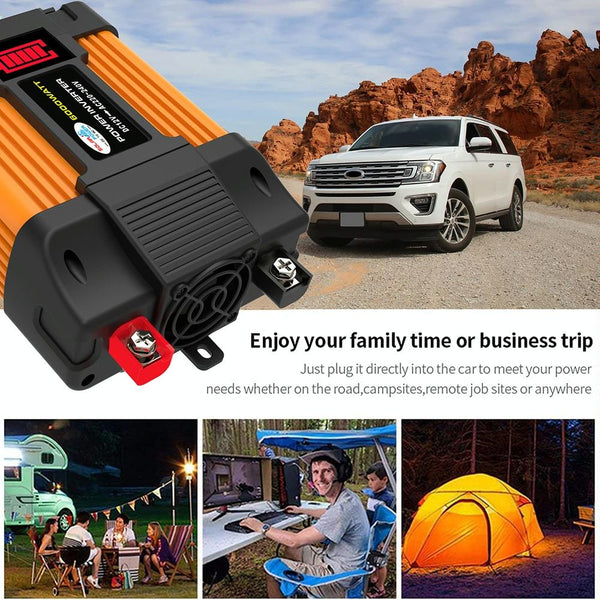 Little Wasp 12V to 110V 6000W Car Power Inverter with LED Display & Dual USB