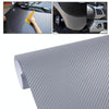 Car Decorative 3D Carbon Fiber PVC Sticker, Size: 152cm x 50cm (Light Grey)