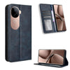 For vivo V40e 5G / iQOO Z9S 5G Magnetic Buckle Retro Texture Leather Phone Case(Blue)