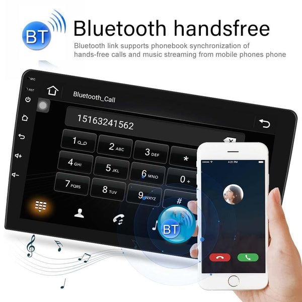 A3012 9 Inch Android Navigation CarPlay 1+32G Dual-Spindle Universal Central Control Screen Car Navigator Reversing Video Player(Standard+AHD Camera)