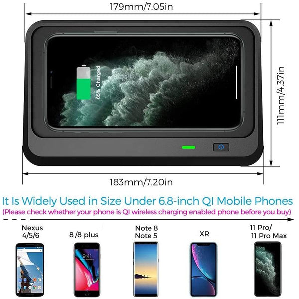 Car Qi Standard Wireless Charger 10W Quick Charging for 2015-2019 Land Rover Discovery Sport, Left Driving