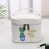 Fashion Makeup Travel Bag Women Portable Cosmetic Toiletries Storage Bag(Cactus)
