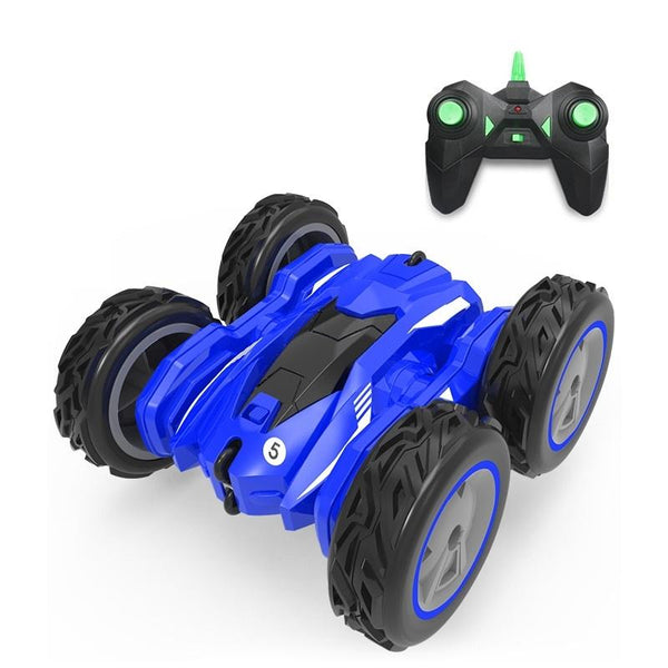 Stunt Deformation High-Speed Electric Remote Control Car Double-Sided Off-Road Tumbling And Twisting Toy Car(Blue)