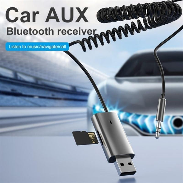 M01 Car Bluetooth Receiver Hands-Free Call  3.5mm AUX Stereo Car Wireless Adapter