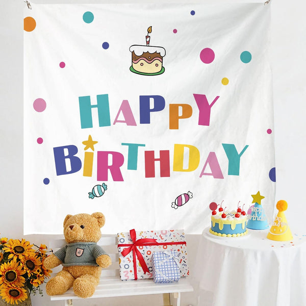 Birthday Layout Hanging Cloth Children Photo Wall Cloth, Size: 180x230cm Velvet(20)