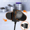 S-46 45W Rotating Dual Cigarette Lighter Extension Port Car Charger(Black)