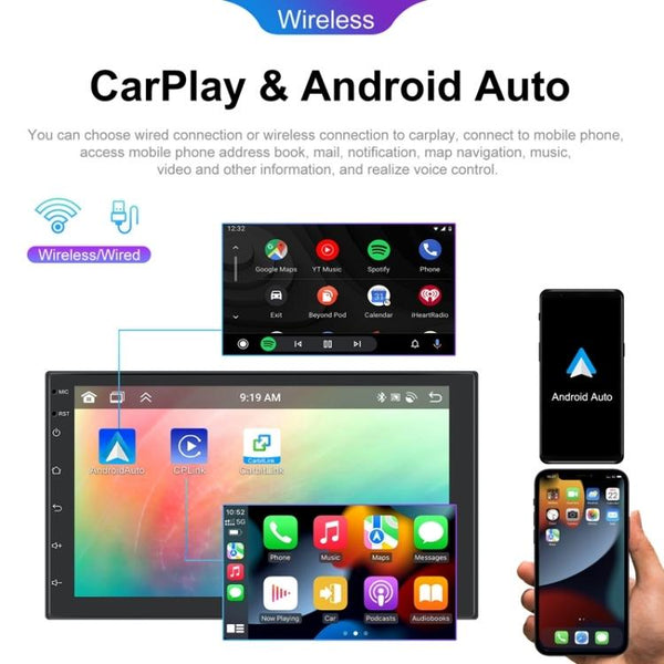 10.1inch Android 13.0 Dual Butt Universal Wireless Carplay Car Navigation Center Control All-In-One Monitor(Standard)