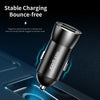 ROCK H8 12W 2.4A Output Dual USB Smart Car Charger (Black)
