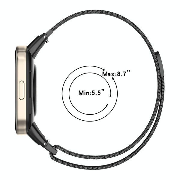 For Xiaomi Redmi Watch 3 / Mi Watch Lite 3 Milanese Metal Watch Band(Black)