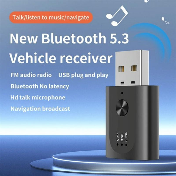 M08 USB Bluetooth 5.3 Adapter Hands-Free Call Car Wireless Audio Receiver