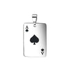 OPK 1542 Titanium Steel Men Necklace Personality Poker Pendant, Color: Black Without Chain