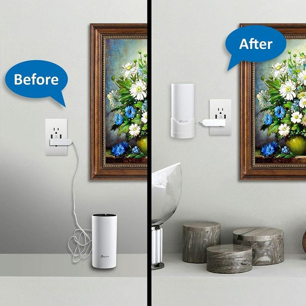 For TP-Link Deco M4/E4/P9/S7 Router Wall Mount Storage Bracket(White)