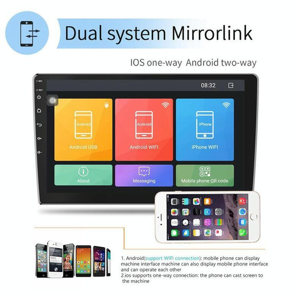 Universal Machine Android Smart Navigation Car Navigation DVD Reversing Video Integrated Machine, Size:9inch 2+32G, Specification:Standard