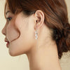 S925 Sterling Silver Simple Style Long Leaves Women Earrings
