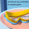 Large Frame Waterproof and Anti-fog HD Transparent Children Swimming Goggles(Pink Blue)