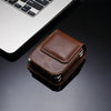 Folding Screen Mobile Phone Waist Hanging Universal Clutch Bag(Coffee)