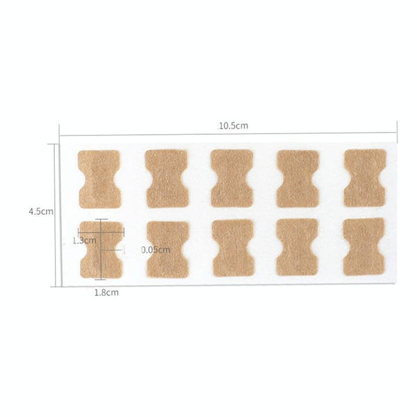 10 PCS Glue-free Orthopedic Nail Stick Toe Nail Groove Inlay Corrector(White Bottom)