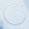 BSN282 Sterling Silver S925 Sparkling Spliced Zirconia White Gold Plated Necklace