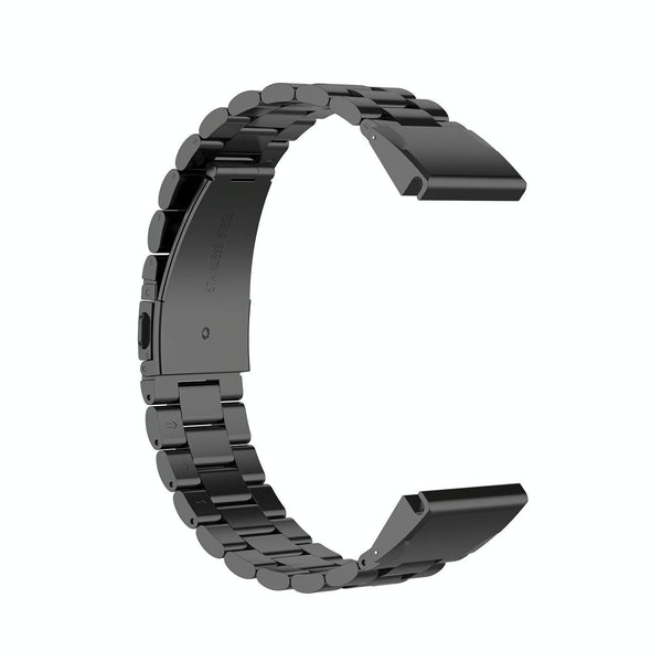 For Garmin Fenix5/Forerunner935/Garmin Approach S60 3-Beads Stainless Steel Metal Quick Release Watch Band(black)