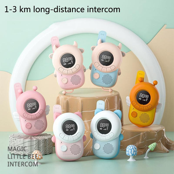 K22 Children Voice Transmission Walkie-Talkie Handheld Wireless Communication Outdoor Parent-Child Interactive Educational Toys, Style: Without Battery(Cow)