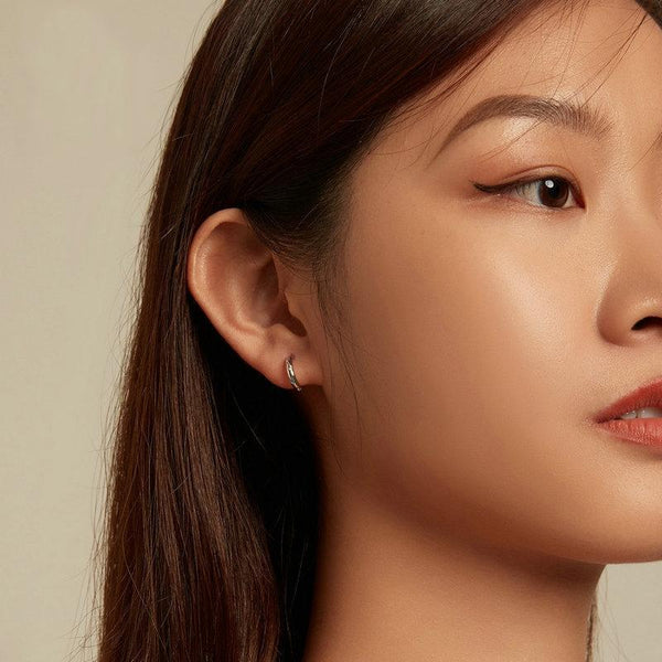 SCE1532 Sterling Silver S925 Platinum-plated Colorful Zirconium Earrings