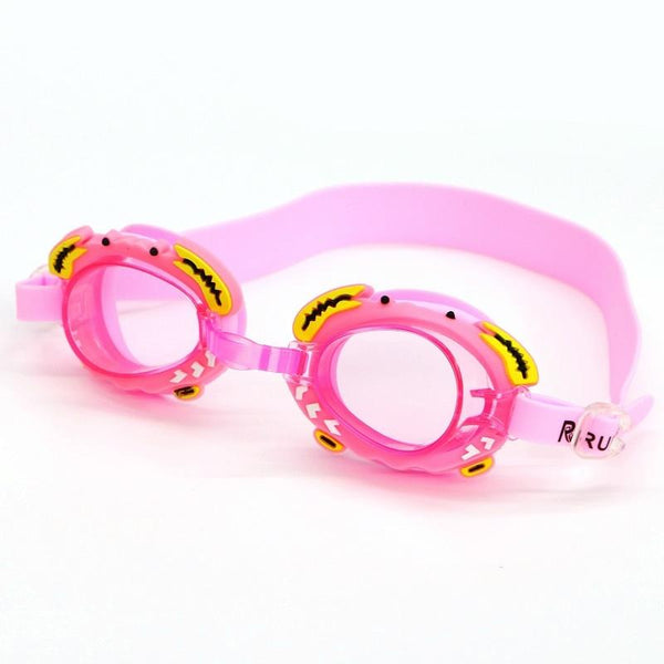RUIHE Children Cute Cartoon Waterproof Anti-Fog Swimming Goggles(Pink)
