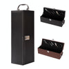 Single Red Wine Box Leather Wine Packaging Box Red With Wine Tools, Model: K22 Black