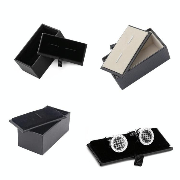 Cufflinks Tie Clip Box Jewelry Packaging Paper Box, Style: Pinhole Dual Line