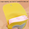 Portable Large Capacity PU Sanitary Napkin Pad Storage Bag(Yellow+Gray)