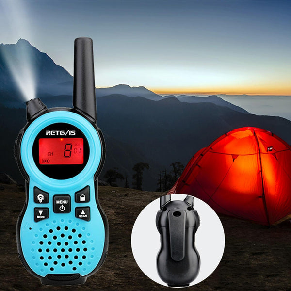 1 Pair RETEVIS RT638 EU Frequency PMR446 16CHS License-free Children Handheld Walkie Talkie(Red)