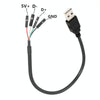 USB Male JUNSUNMAY USB 2.0 A to Female 4 Pin Dupont Motherboard Header Adapter Extender Cable, Length: 0.3m