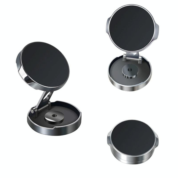 Multi-Angle Positioning Car Folding Circular Car Magnetic Suction Bracket(Black)