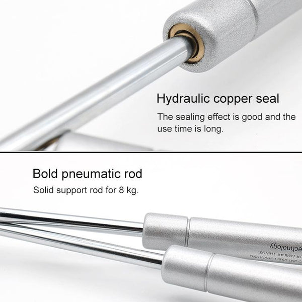 Rubber Head Cabinet Gas Holder Hydraulic Rod Buffer Telescopic Strut, 10 inch 80N (8kg)