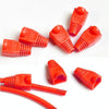 Network Cable Boots Cap Cover for RJ45, Red (100 pcs in one packaging , the price is for 100 pcs)(Red)