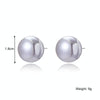 E2208-3 Gray Pearl Stud Earrings Jewelry