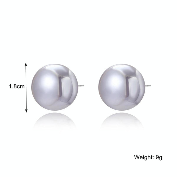 E2208-3 Gray Pearl Stud Earrings Jewelry